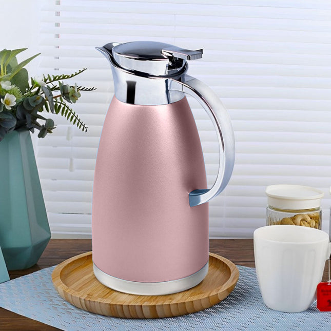 Soga 1.8L Rose Color 3-Layer Vacuum Insulated Stainless Steel Flask Ideal for Home and Office