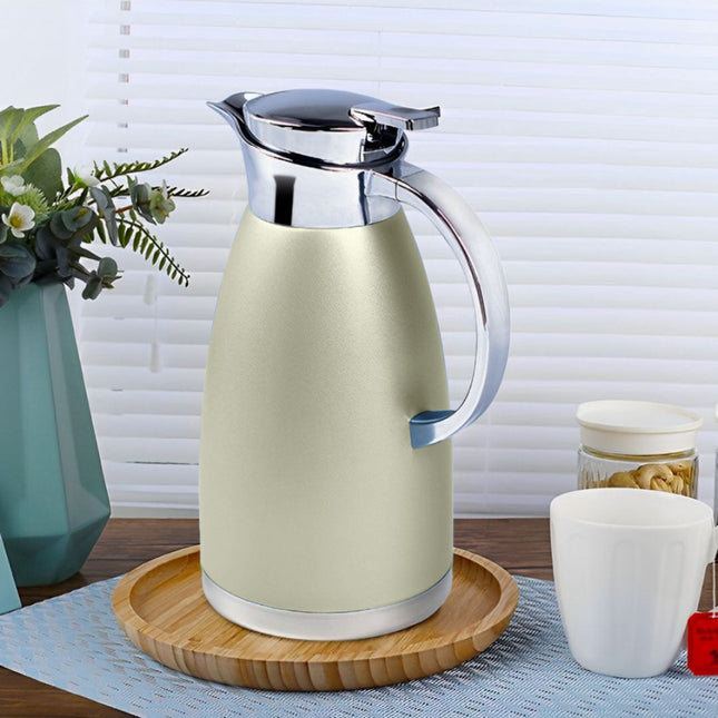 Soga 1.8L GoldColor 3-Layer Vacuum Insulated Stainless Steel Flask Ideal for Home and Office