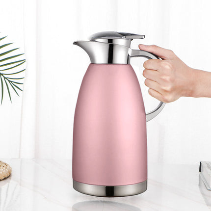 Soga 1.8L Rose Color 3-Layer Vacuum Insulated Stainless Steel Flask Ideal for Home and Office
