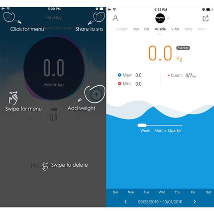 Wireless Bluetooth Digital Body Fat Scale White