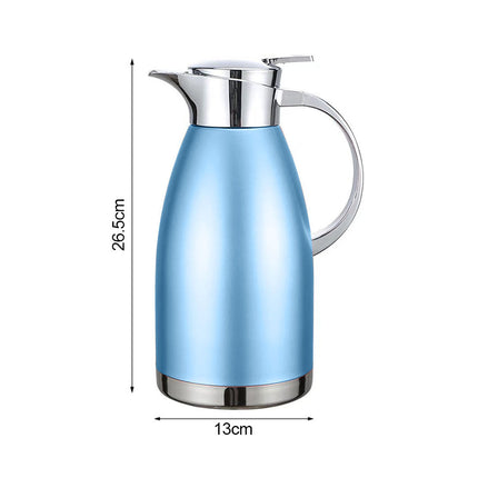 Soga 1.8L Blue Color 3-Layer Vacuum Insulated Stainless Steel Flask Ideal for Home and Office