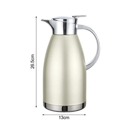 Soga 1.8L GoldColor 3-Layer Vacuum Insulated Stainless Steel Flask Ideal for Home and Office