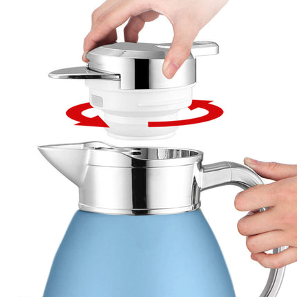 Soga 1.8L Blue Color 3-Layer Vacuum Insulated Stainless Steel Flask Ideal for Home and Office