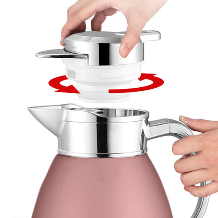 Soga 2.3L Rose Color 3-Layer Vacuum Insulated Stainless Steel Flask Ideal for Home and office Office