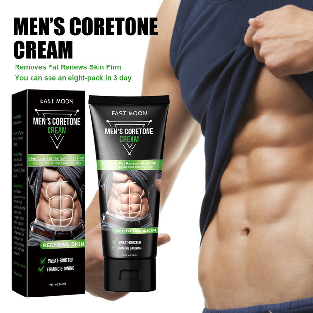 East Moon Men's Abdominal Cream, Exercise Sweat To Tighten Abdominal Firming Fat And Enhance Muscle Line Abdominal Cream