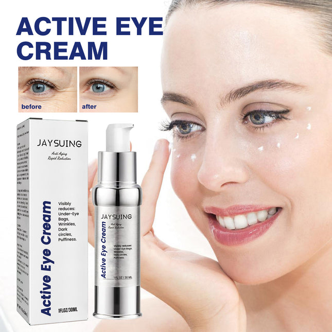 Jaysuing Active Eye Cream, Anti-Wrinkle Eye Cream Reduces Fine Lines, Bags And Dark Circles, Hydrates And Tightens The Skin Around The Eyes