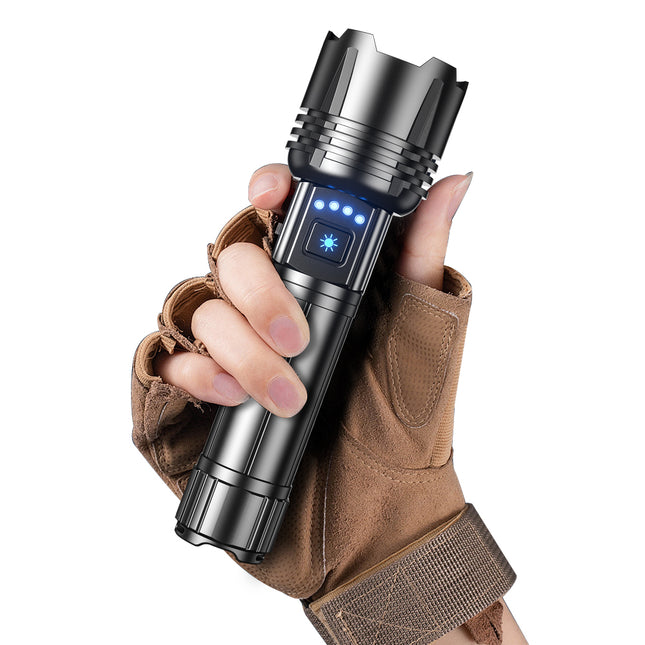 Kezu Aluminum Alloy Strong Light Flashlight , White Laser Wick ( KH - W528-A )