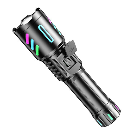 Kezu Aluminum Alloy Strong Light Flashlight , Power Display , Night Fluorescent Strip ( KH - W514 )