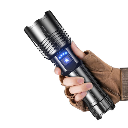 Kezu Aluminum Alloy Strong Light Flashlight White Laser Wick , Battery Indicator ( KH - W308 )