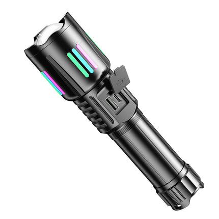 Kezu Aluminum Alloy Strong Light Flashlight , Power Display , Night Fluorescent Strip ( KH - W515 )
