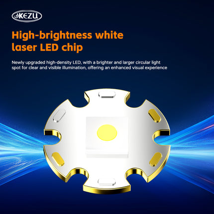 Kezu Aluminum Alloy Strong Light Flashlight White Laser Wick , Battery Indicator ( KH - W308 )