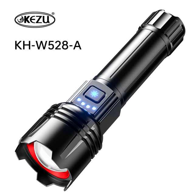 Kezu Aluminum Alloy Strong Light Flashlight , White Laser Wick ( KH - W528-A )