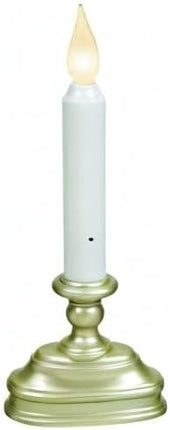 FPC1320P-6 Battery Operated LED Window Candle with Hot Spot Technology and Dusk to Dawn Sensor and Choice of White of Amber Flame, Pewter/Silver, Pack of 6