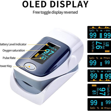 Fingertip Pulse Oximeter And Blood Oxygen Saturation Monitor With LED