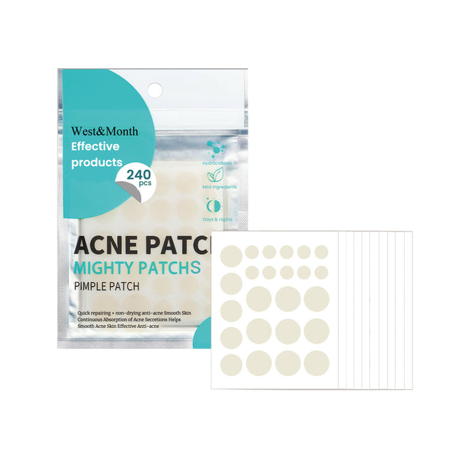 West&Month Acne Patch (240pcs) Repairs Acne And Blackheads, Cleans Pores, Is Invisible, Breathable, Concealer And Waterproof