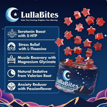 LullaBites Functional Gummies Star-Shaped Gummies
