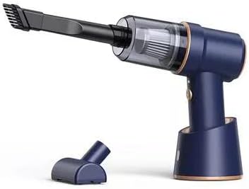 Uniqus Vacuum Handheld 6000Pa, Powerful Handheld Car Cordless Vacuum Cleaner, Portable Home Vacuum With Led Light 120W Rechargeable Power, Hepa Filter For Car, Office, Pet Blue
