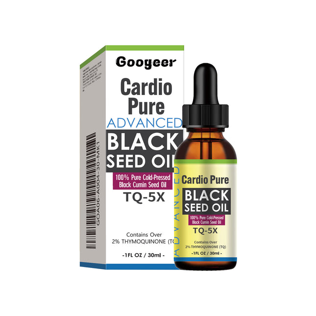 Googeer Cardio Pure Black Seed Oil, Body Maintenance Balance Blood Lipids Sugar Soothing Body Care Oral Drops
