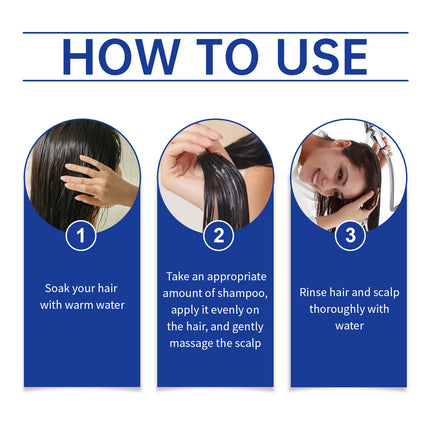 Jaysuing Copper Peptide Hair Care Shampoo Nourishes Scalp Hair Follicles Smooth Hair Roots Moisturizing Moisturizing Shampoo