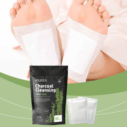 HOUKEA Bamboo Charcoal Foot Patches Gentle Daily Foot Cleaning and Body Care Bamboo Charcoal Foot Care Patch