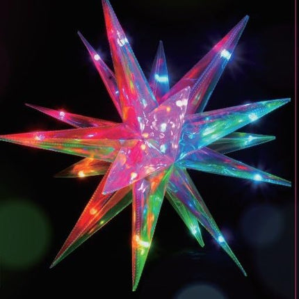 Christmas Tree Topper, 10.5" LED Moravian Star Tree Topper - Hanging Outdoor/Indoor Christmas Tree Topper - Use as Holiday Decoration, Porch Light, Wedding and Christmas Tree Decor