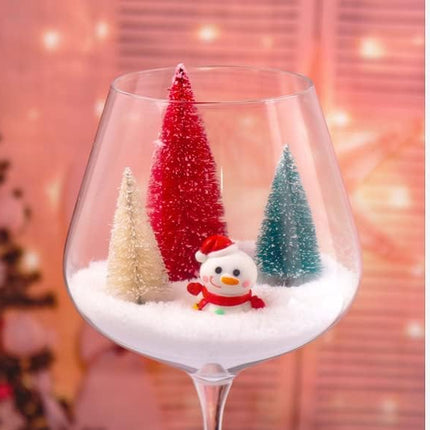 30 Pcs Bottle Brush Trees Christmas Decorations Indoor, Red Blue Yellow Miniature Christmas Tree, Mini Christmas Tree with 4Sizes for Christmas Decor
