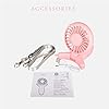 Hands Free Portable Fan,Neck Band Design,Adjustable Speeds With Light,90°Foldable Handle,Usb Rechargeable Power For Tabletop