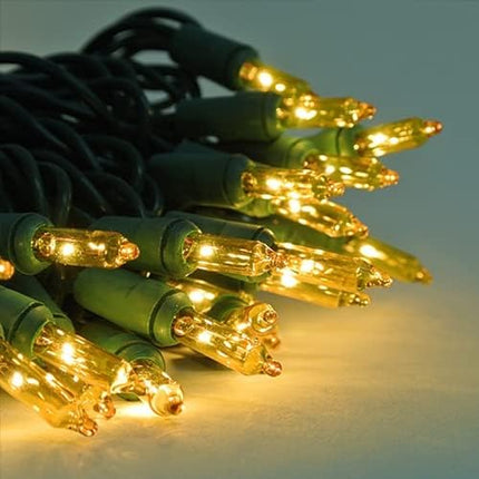 Dazzle Bright Christmas Mini String Lights, 60FT 300 Incandescent Green Wire Fairy Lights UL Christmas Decorations for Indoor Outdoor Yard Party Xmas Tree Decor, Warm White