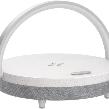 EZVALO for Her, Music Table Lamp with Wireless Charger, 4 in 1 Touch Bedside Lamp, Portable Bluetooth Speaker, Phone Holder, Dimmable LED Night Light Birthday s for Women, Men, Dad, Mom