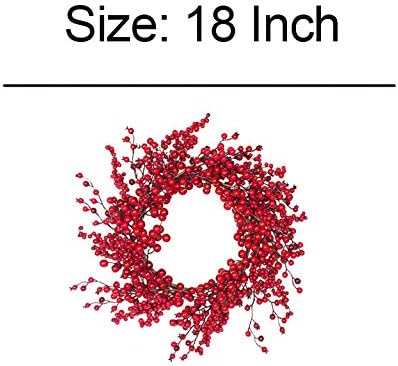 18 Inch Christmas Wreath Berry Wreath Winter Wreath Winter Wreath