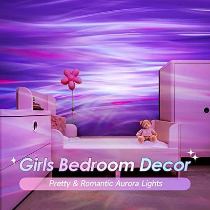Northern Lights Projector with 8 White Noises, 128 Lighting Effects+Bluetooth Speaker Northern Lights Projector,Remote+AUTO Timer+360° Rotating Aurora Northern Lights Projector,Teenage Girl s XMAS