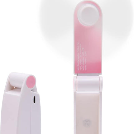 Personal Handheld Fan, Mini Portable Pocket Fan, Little Folding Fans Usb Rechargeable For Woman Girls Makeup Outdoor Travel