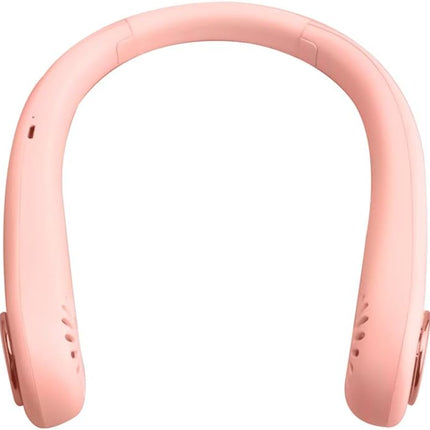 Bladeless Neck Fan With Neckband Lightweight Small Fan Portable Mini Usb Fan Rechargeable Personal Fan Pink