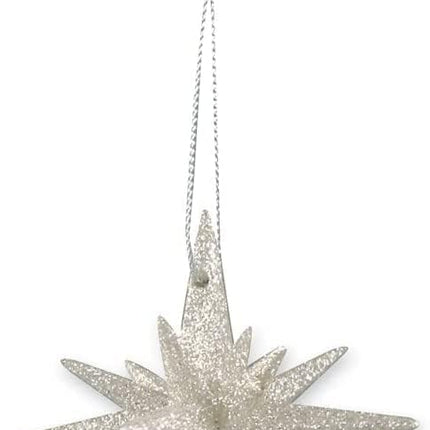 Bethany Lowe Platinum Sparkle Moravian Star Set of 6