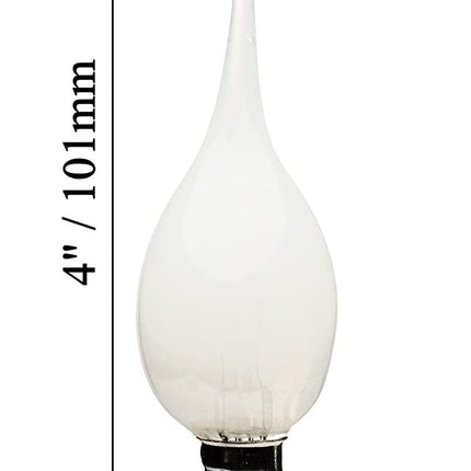 Creative Hobbies® Silicone Dipped, Country Style, Electric Candle Lamp Chandelier Light Bulbs, 7 Watt, Individually Boxed, Wholesale Pack of 10 Bulbs