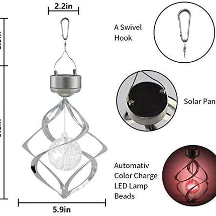 Solar Lights Outdoor Yard Decorations Wind Chimes Lights LED Colour Changing Hanging Light for Design Decoration for Garden, Patio, Balcony,Lawn Birthday s for Mom