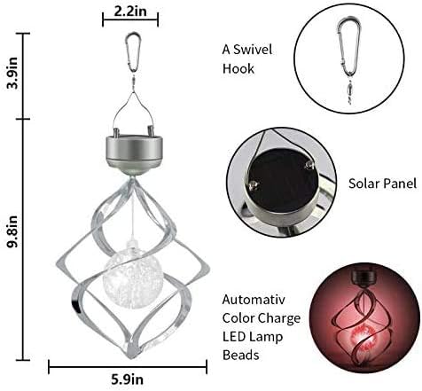 Solar Lights Outdoor Yard Decorations Wind Chimes Lights LED Colour Changing Hanging Light for Design Decoration for Garden, Patio, Balcony,Lawn Birthday s for Mom