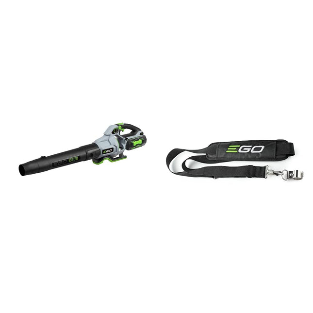 EGO Power+ LB6504 650 CFM Variable-Speed 56-Volt Lithium-ion Cordless Leaf Blower 5.0Ah Battery and Charger Included & AP1500 Shoulder Strap for EGO 56V String Trimmer/Leaf Blower/Multi Head System