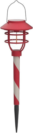 Christmas Solar Pathway Lights Outdoor, 6 Pack Waterproof Garden Led Landscape Stake Light, Auto On Off Warm White Red Path Lights for Yard Patio Driveway Walkway