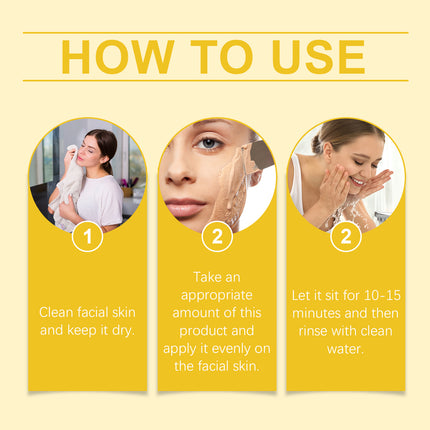 Hoygi Turmeric Mud Film Gently Cleans Skin Pores, Moisturizes Skin Care, Moisturizes Moisture, Locks Water And Moistens Soft Mud Film