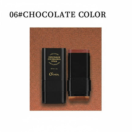 Oqianya Cream Foundation Concealer Long-Lasting Solid Foundation  Dual-Purpose Powder Puff Brush