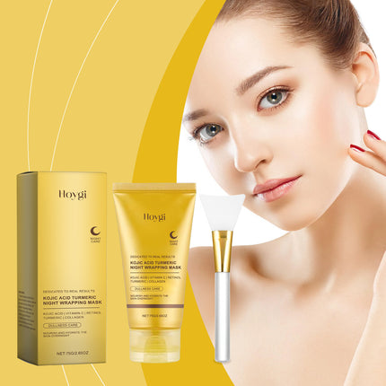 HOYGI Turmeric Plant Essence Peel-Off Mask Gentle Cleansing Hydrating Smooth Care Facial Mask