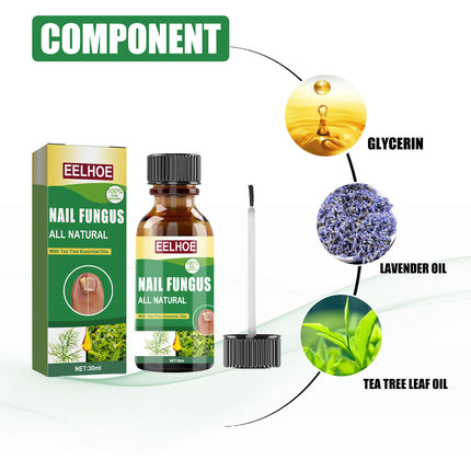 EELHOE Nail Repair Solution Tea Tree Oil Essence Gentle Nourishing Manicure Cleansing Soft Nail Care Solution