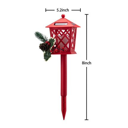 4Pack Solar Christmas Pathway Lights Outdoor Garden Decorations Landscape LED Lights for Holiday Outside Yard Lawn Decor