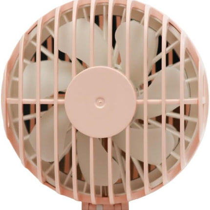 Compact Mini Fan Mirror Handheld Portable Usb Rechargeable Adjustable Speed Fan For Eyelash Extensions Makeup Travel Powder Pink