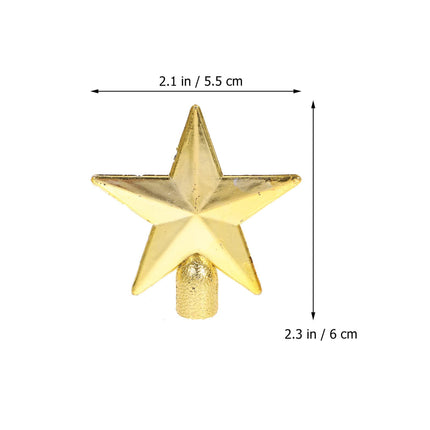Gadpiparty 20Pcs Christmas Tree Topper Xmas Tree Star Treetop for Holiday Table Top Christmas Tree Decorations Ornaments 6cm Golden