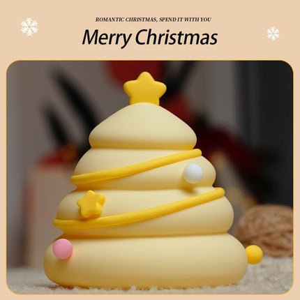 Christmas Tree Night Light LED Lamp 3 Level Dimmable Nursery Nightlight Decorations Rechargeable Night Light Bedside Touch Lamp Funny Office Desk and Cute Light Christmas Decor (Christmas Tree)