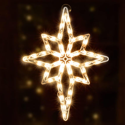 18" 50 Lighted Bethlehem Star Christmas Light Window Sculpture Decoration