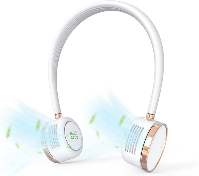 Minthouz Portable Neck Fan, 3 Speeds Wearable Personal Fan Hands Free Bladeless Fan, 2000Mah Rechargeable Battery Operated Usb