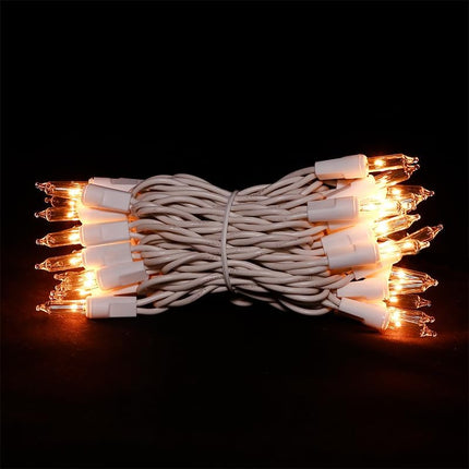 Mini Clear Christmas Lights - 35 Count Warm White Christmas Lights White Wire for Indoor and Outdoor Christmas Decorations, 8.5 Feet Christmas String Lights Set
